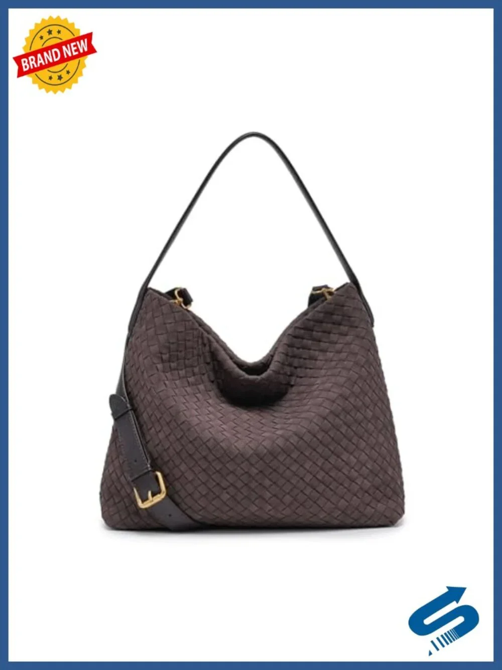 Suede Woven Tote Bag Braided Hobo Satchel Large Shoulder Purse Work Travel